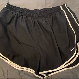 Nike Women's Black and White Athletic Shorts